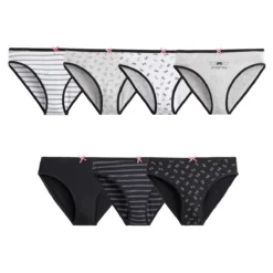 Lot De 7 Culottes Fantaisie, Motifs Chat