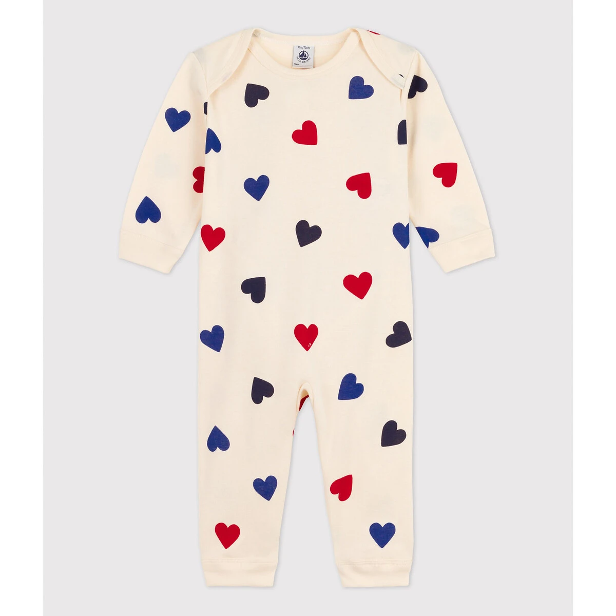 PETIT BATEAU Dors-bien Imprimé Cœurs Sans Pieds 2 PETIT BATEAU Dors-bien Imprimé Cœurs Sans Pieds – Image 2