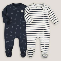 Lot De 2 Pyjamas Zippés Imprimé Marin
