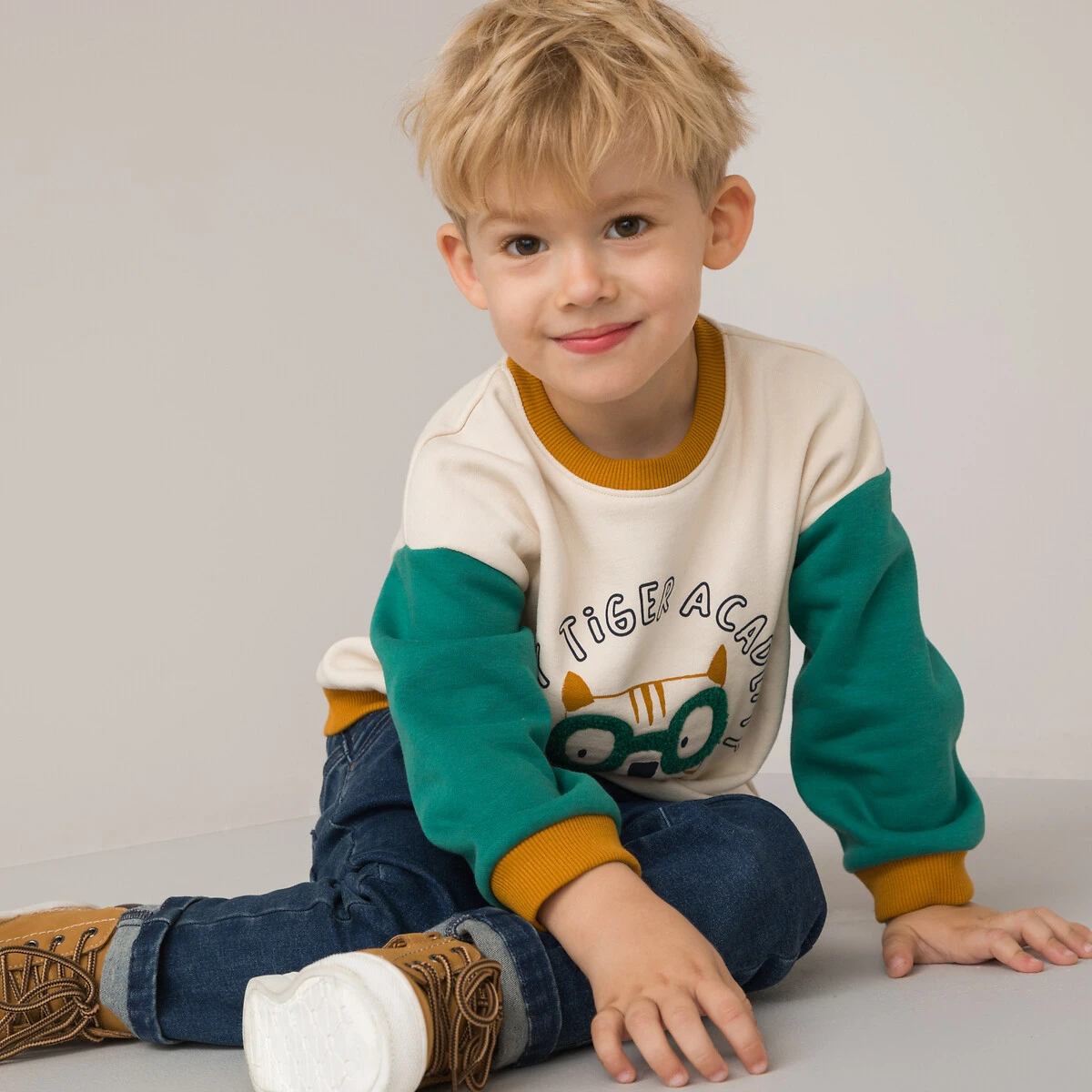 Sweat Col Rond En Molleton, Motif Tigre 2 Sweat Col Rond En Molleton, Motif Tigre – Image 2