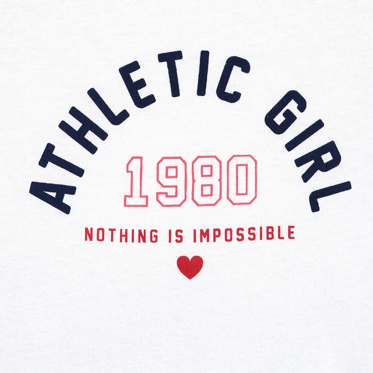 T-shirt Col Rond à Message Athletic Girl 4 T-shirt Col Rond à Message Athletic Girl – Image 4