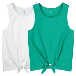 Lot De 2 Débardeurs Avec Noeud Devant 3-12 Ans