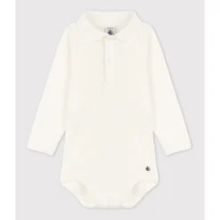 PETIT BATEAU Body Manches Longues Bébé Col Polo En Coton