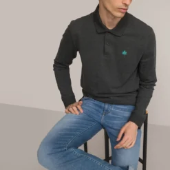 Polo En Pur Coton Manches Longues -Mode Décontractée b453dcb7af00472c62dd73abc0aae47c