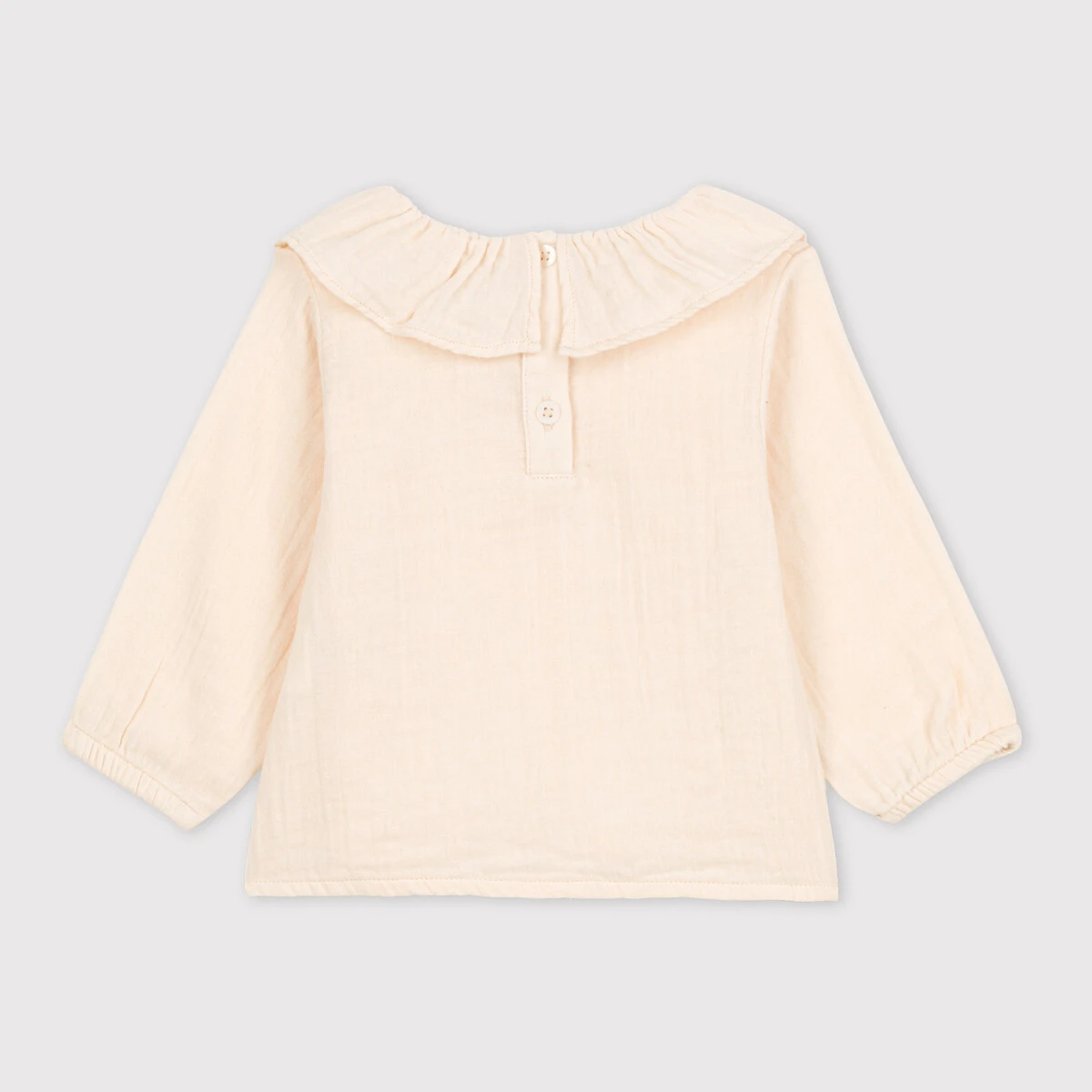 PETIT BATEAU Blouse Manches Longues En Gaze De Coton 2 PETIT BATEAU Blouse Manches Longues En Gaze De Coton – Image 2
