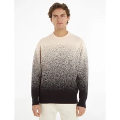 Calvin Klein Pull Col Rond Dégradé Chiné