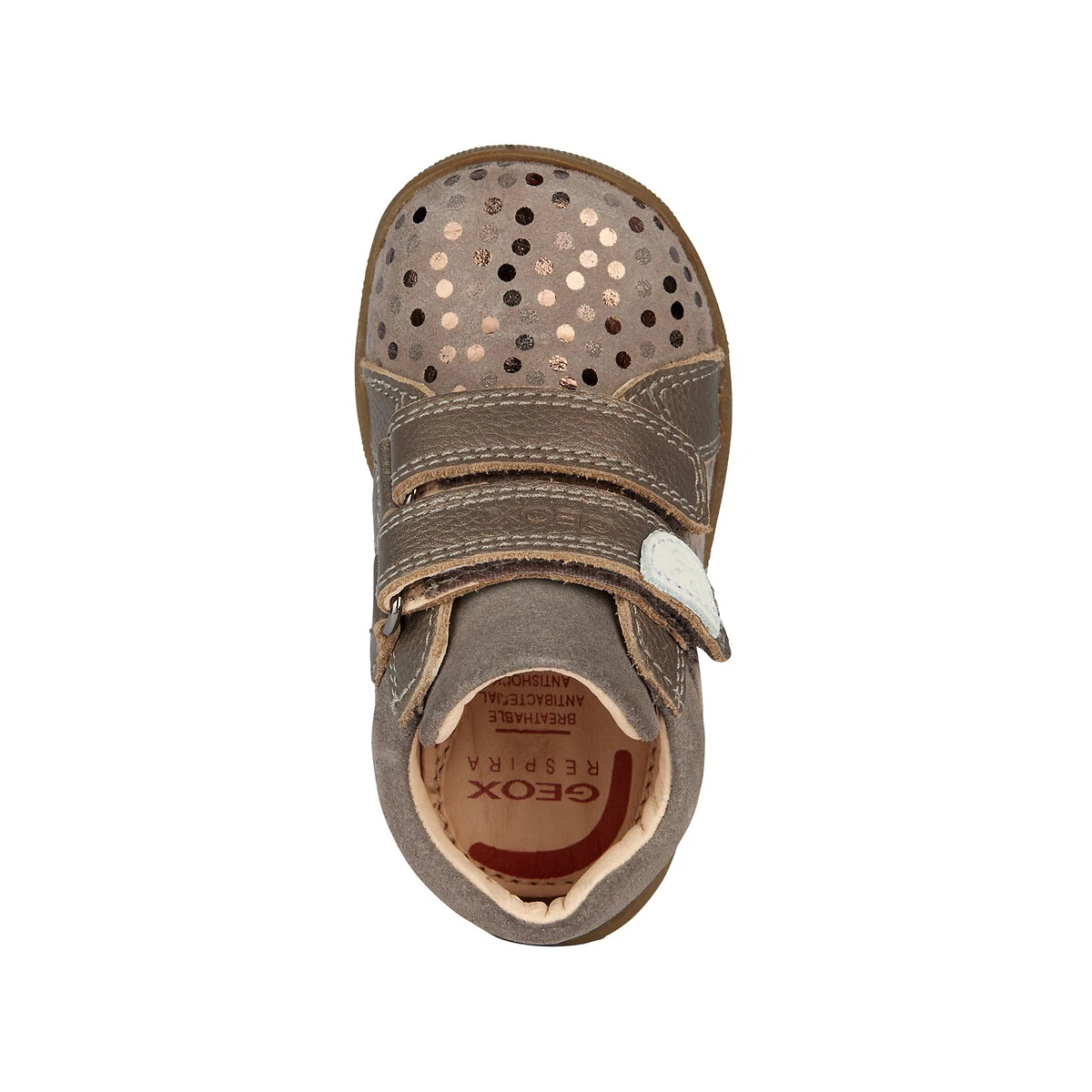 Geox Baskets Cuir Premiers Pas à Scratchs Macchia 5 Geox Baskets Cuir Premiers Pas à Scratchs Macchia – Image 5