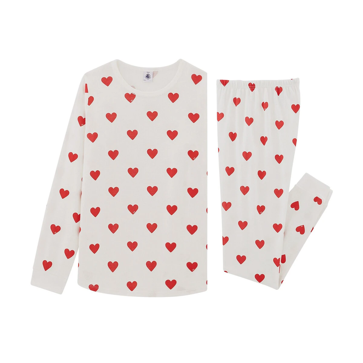 PETIT BATEAU Pyjama 2 Pièces Manches Longues Imprimé Cœurs 3 PETIT BATEAU Pyjama 2 Pièces Manches Longues Imprimé Cœurs – Image 3