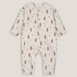 Combinaison Longue En Molleton, Imprimé Ours