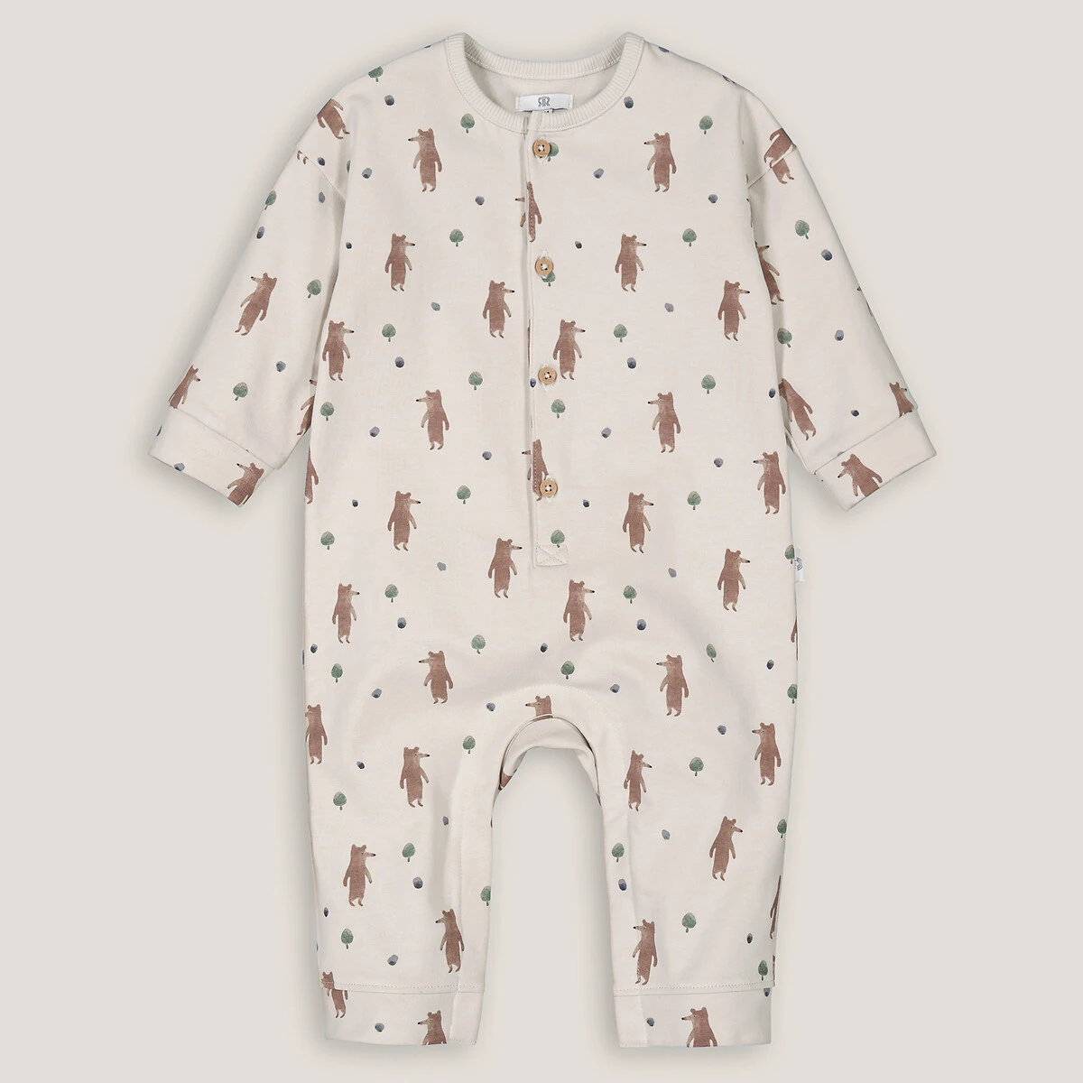 Combinaison Longue En Molleton, Imprimé Ours 1 Combinaison Longue En Molleton, Imprimé Ours