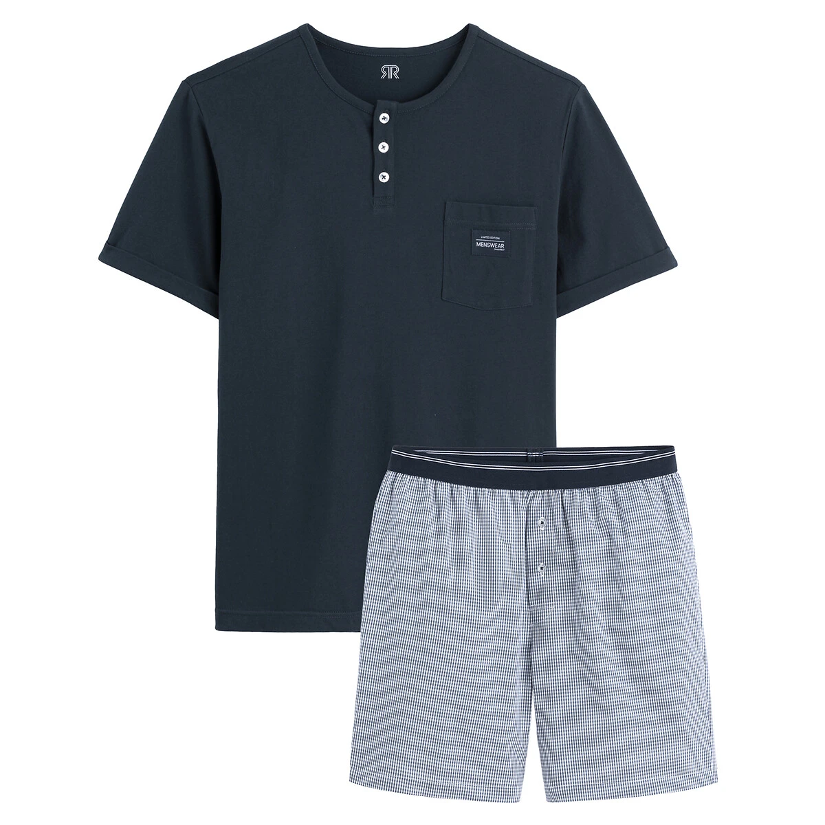 Pyjashort Encolure Ronde Boutonnée 6 Pyjashort Encolure Ronde Boutonnée – Image 6