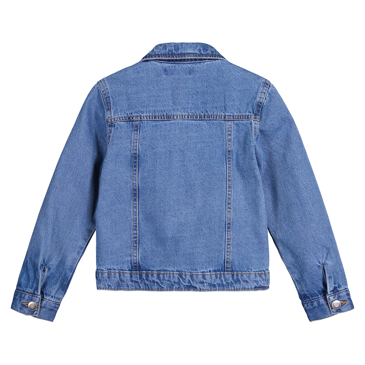 Veste Denim Boutonnée, à Volant 4 Veste Denim Boutonnée, à Volant – Image 4