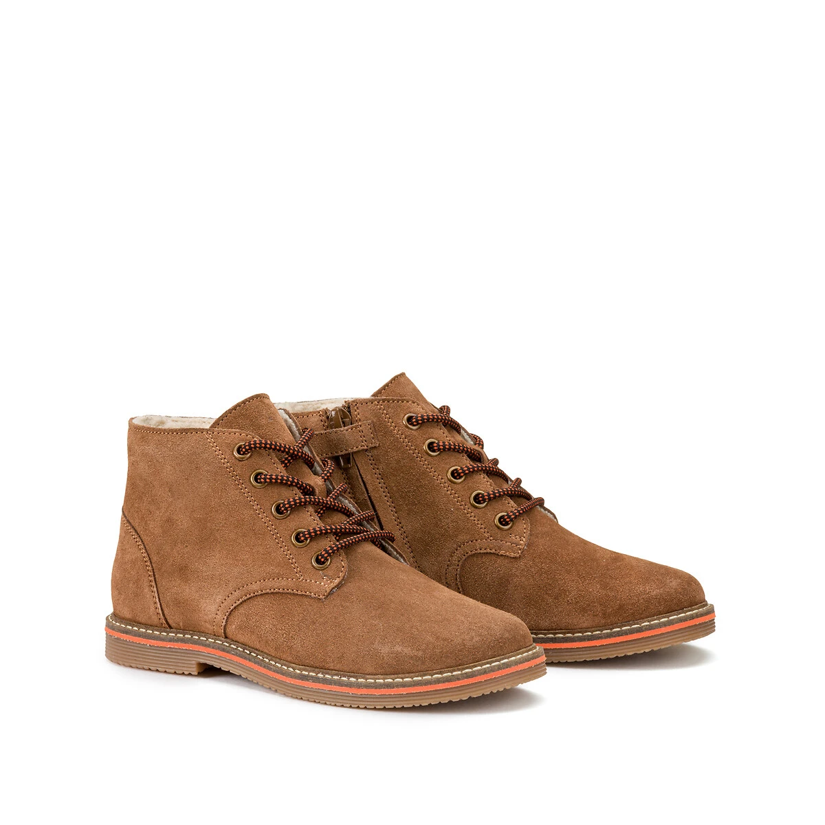 Bottines Zippées Cuir à Lacets Et Fourrées 2 Bottines Zippées Cuir à Lacets Et Fourrées – Image 2