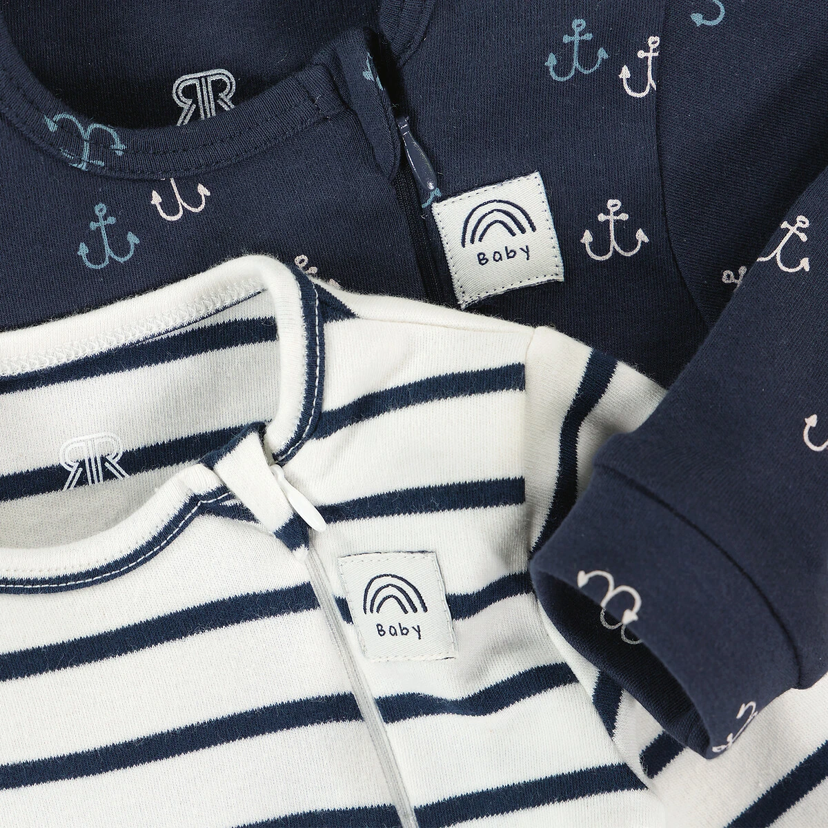 Lot De 2 Pyjamas Zippés Imprimé Marin 3 Lot De 2 Pyjamas Zippés Imprimé Marin – Image 3