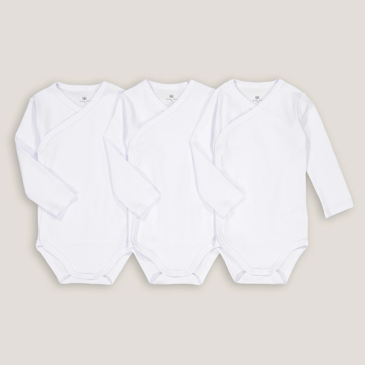 Lot De 3 Bodies Naissance, Coton Bio 1 Lot De 3 Bodies Naissance, Coton Bio