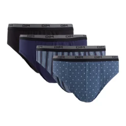 DIM Lot De 4 Slips Pur Coton