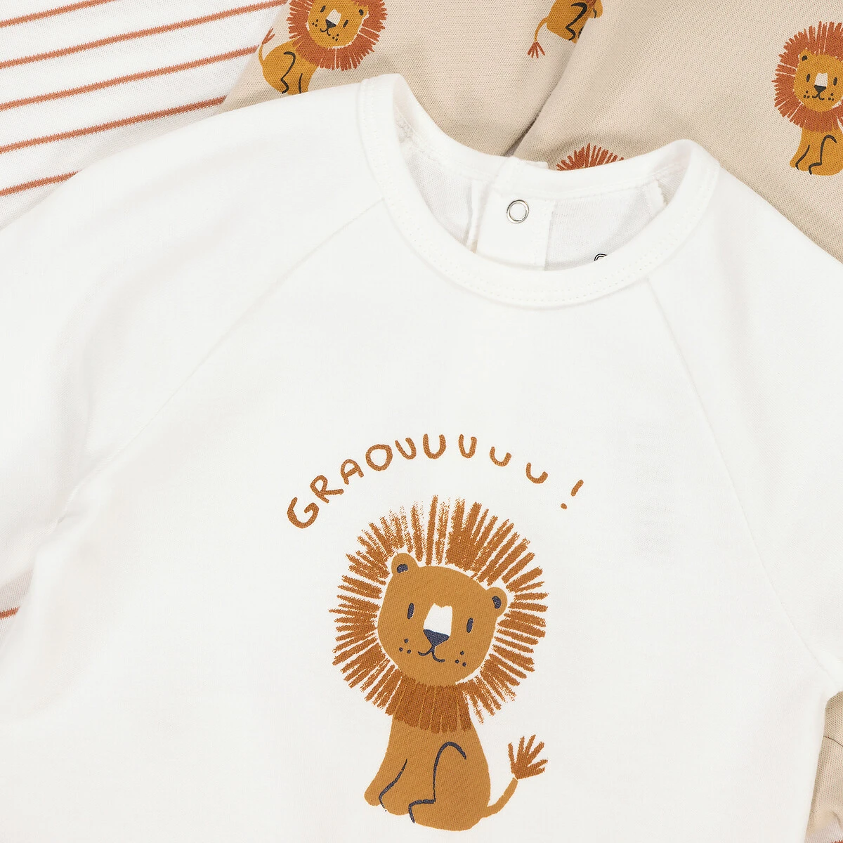 Lot De 3 Pyjamas 1 Pièce En Coto 3 Lot De 3 Pyjamas 1 Pièce En Coto – Image 3