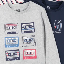 Lot De 3 T-shirts Manches Longues Imprimés -Mode Décontractée c76ac0f71569508c3e57f206437227fb