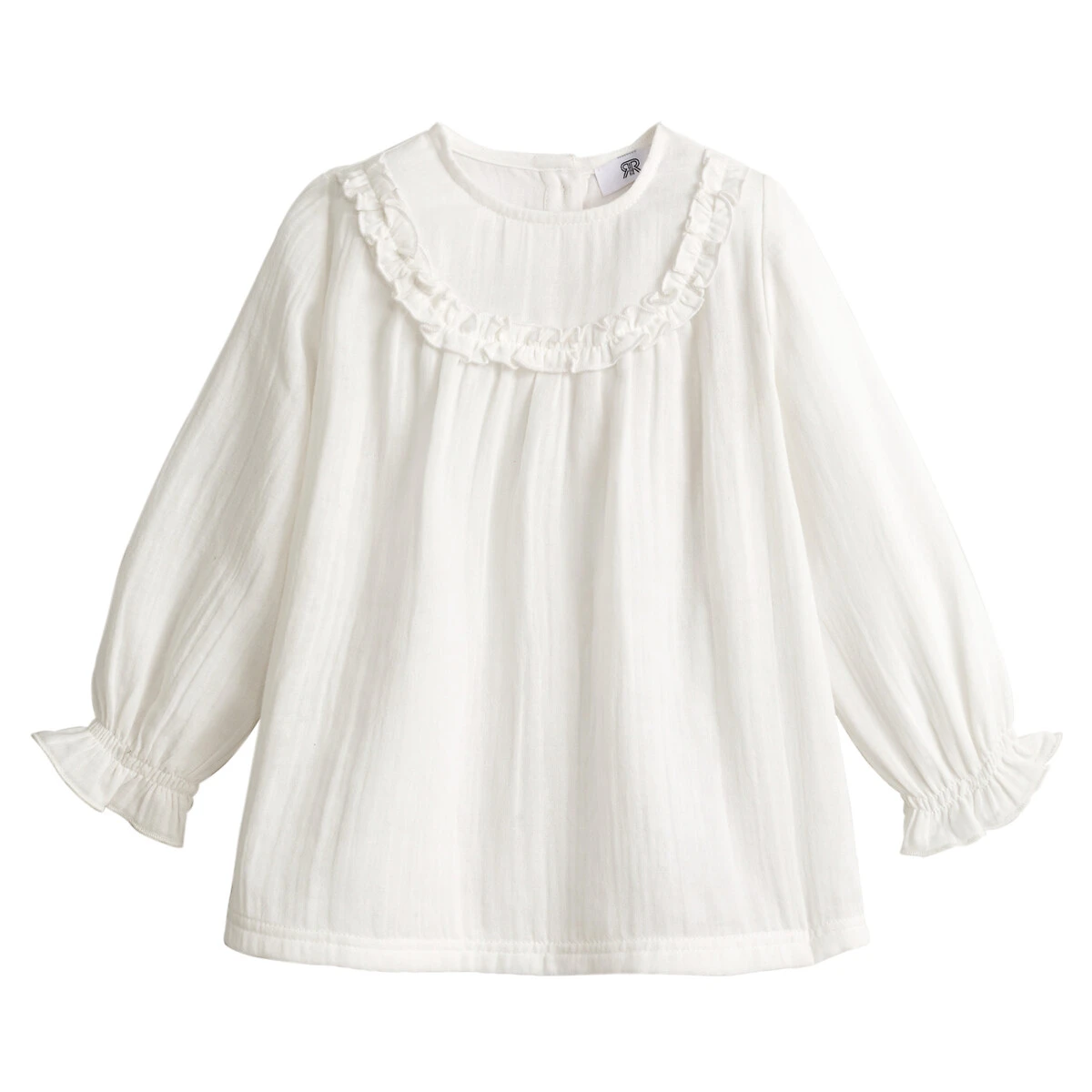 Blouse Manches Longues Gaze De Coton 3 Blouse Manches Longues Gaze De Coton – Image 3