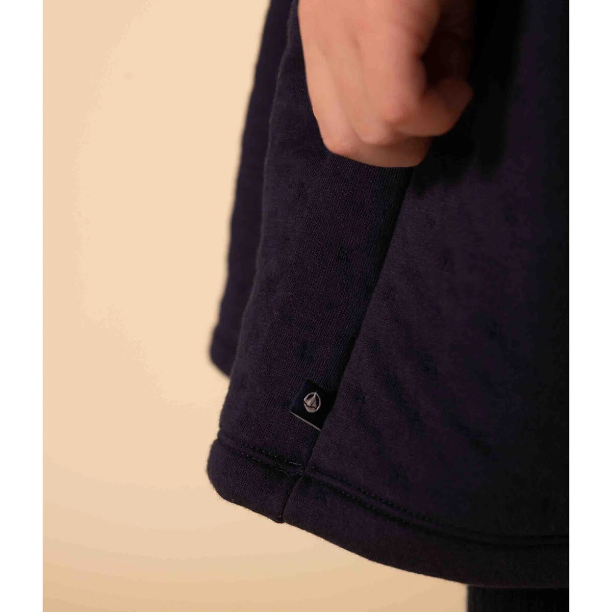 PETIT BATEAU Robe Manches Longues Col Montant, Unie 3 PETIT BATEAU Robe Manches Longues Col Montant, Unie – Image 3