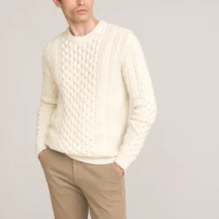 Pull Col Rond Signature, Maille Torsadée 19 Pull Col Rond Signature, Maille Torsadée -Mode Décontractée cada9c06b055cec9e7816877f9eb864f