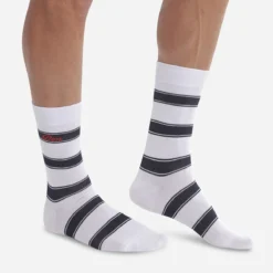 DIM Paire De Chaussettes Hautes Rayées En Coton Peigné