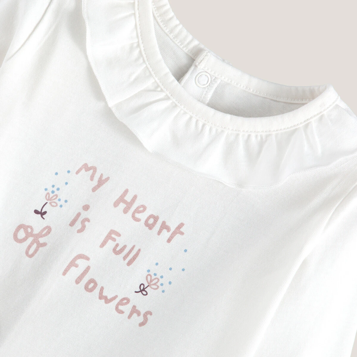 Lot De 2 T-shirts Manches Longues à Col Volanté 3 Lot De 2 T-shirts Manches Longues à Col Volanté – Image 3