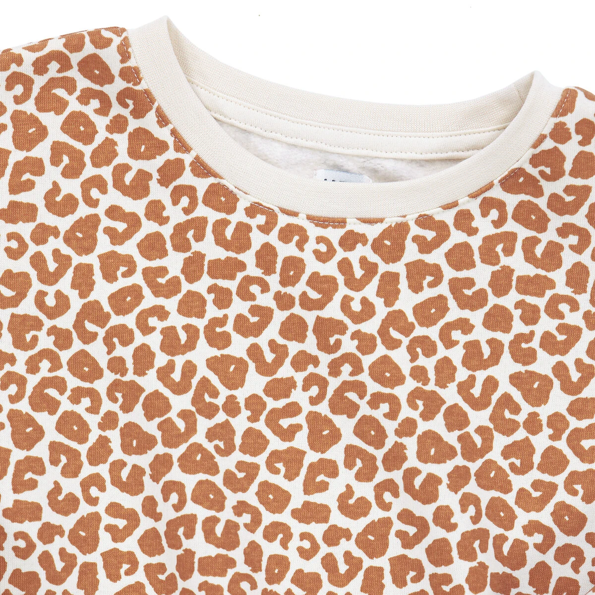 Sweat Col Rond Imprimé Léopard En Molleton 4 Sweat Col Rond Imprimé Léopard En Molleton – Image 4