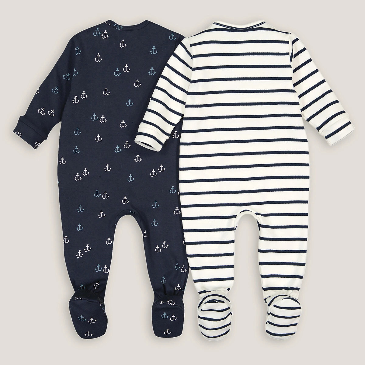 Lot De 2 Pyjamas Zippés Imprimé Marin 2 Lot De 2 Pyjamas Zippés Imprimé Marin – Image 2