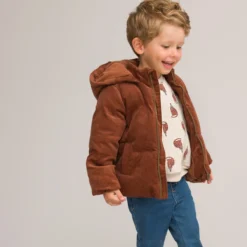 Doudoune Chaude à Capuche En Velours