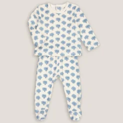 Pyjama 2 Pièces à Pieds En Velours