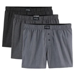 Lot De 3 Caleçons En Popeline 100% Coton Bio