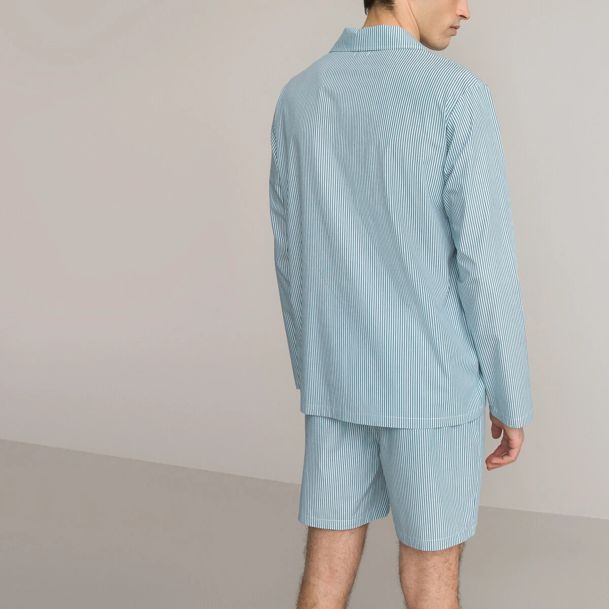 Pyjashort Imprimé Rayé Manches Longues 4 Pyjashort Imprimé Rayé Manches Longues – Image 4