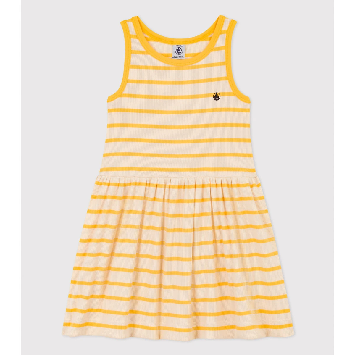 PETIT BATEAU Robe Sans Manches En Coton 1 PETIT BATEAU Robe Sans Manches En Coton