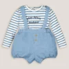 Ensemble 2 Pièces T-shirt Et Bloomer à Bretelles