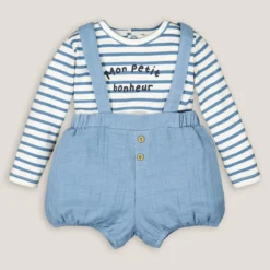 Ensemble 2 Pièces T-shirt Et Bloomer à Bretelles