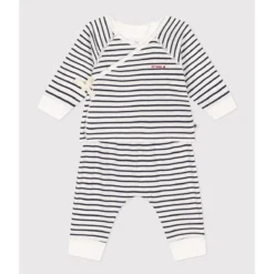 PETIT BATEAU Ensemble 3 Pièces Rayé En Coton