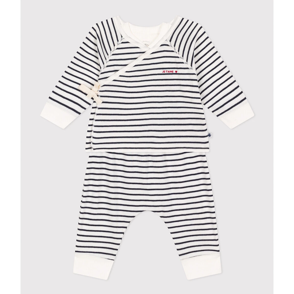PETIT BATEAU Ensemble 3 Pièces Rayé En Coton 1 PETIT BATEAU Ensemble 3 Pièces Rayé En Coton