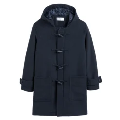 Duffle Coat Pure Laine -Mode Décontractée d63a34eb5beeb8432dcc3145010774ab
