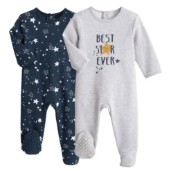 Lot De 2 Pyjamas Molleton Coton