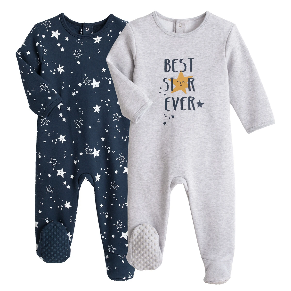 Lot De 2 Pyjamas Molleton Coton 1 Lot De 2 Pyjamas Molleton Coton