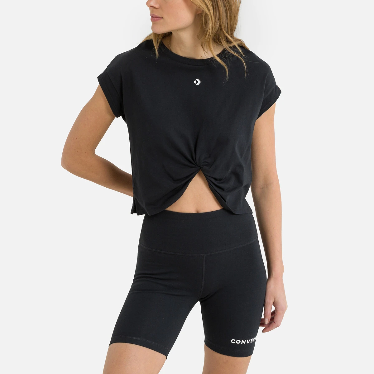 Converse T-shirt Crop Noué Wordmark 5 Converse T-shirt Crop Noué Wordmark – Image 5