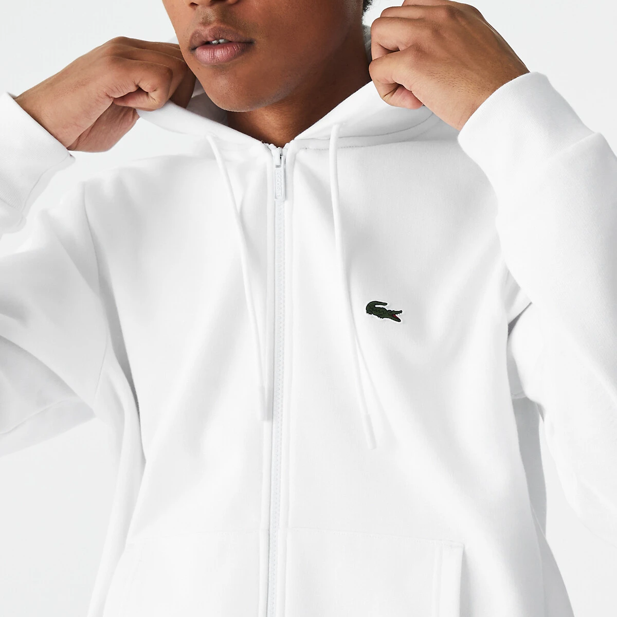 Lacoste Sweat Zippé à Capuche En Coton 2 Lacoste Sweat Zippé à Capuche En Coton – Image 2