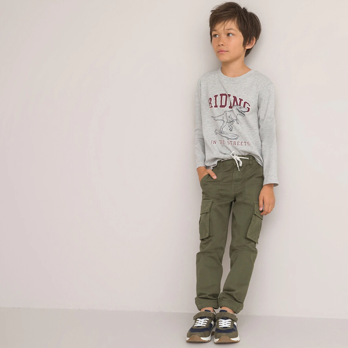 T-shirt Manches Longues, Imprimé Dinosaure 2 T-shirt Manches Longues, Imprimé Dinosaure – Image 2