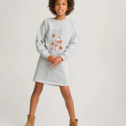 Robe En Molleton, Avec Mini Pompons