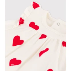 PETIT BATEAU Robe Body, Imprimé Coeurs -Mode Décontractée da9b4b3d592f4cbcc03cd1274ef289e5