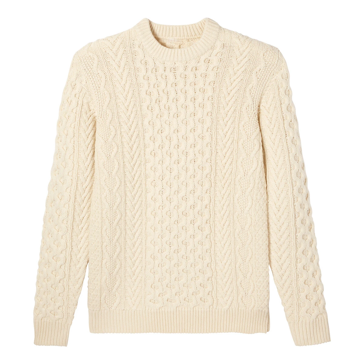 Pull Col Rond Signature, Maille Torsadée 10 Pull Col Rond Signature, Maille Torsadée – Image 10