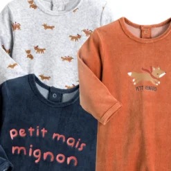 Lot De 3 Pyjamas Velours -Mode Décontractée dc07296ebc768909e3133f4d5916e01f