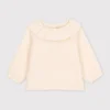 PETIT BATEAU Blouse Manches Longues En Gaze De Coton