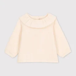 PETIT BATEAU Blouse Manches Longues En Gaze De Coton